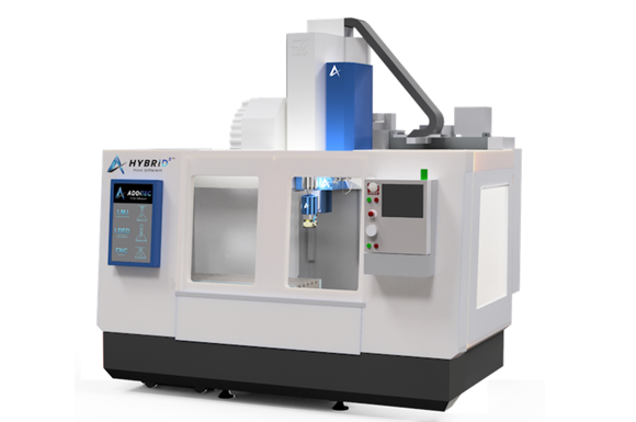 The Hybrid3’s multi-material capability integrates both LMJ and DED heads, alongside CNC machining (Courtesy ADDiTEC)