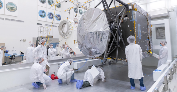 The structure of Psyche SEP Chassis, including AM titanium nodes interfacing between carbon composite tubes (Courtesy NASA/JPL-Caltech)