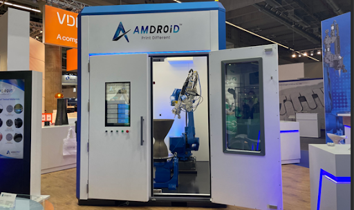 The AMDroid is a wire-based Directed Energy Deposition robotic AM machine (Courtesy ADDiTEC)