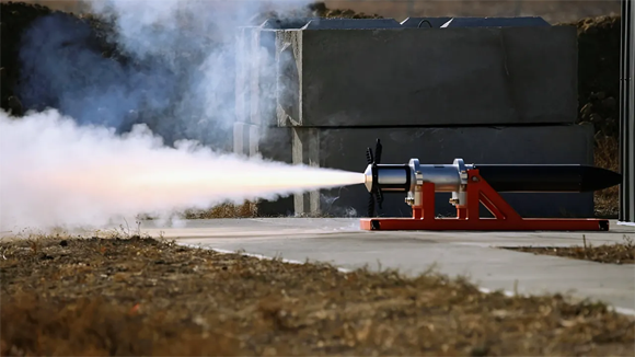 Static fire testing of the first additively manufactured prototype motors (Courtesy Ursa Major)