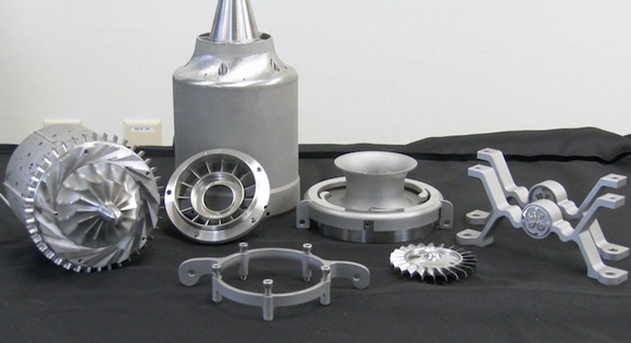 Functional additively manufactured jet engine parts (Courtesy GE Aerospace)