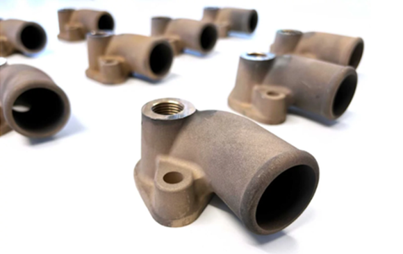 MAN utilised Additive Manufacturing to urgently procure ten bronze distributors for the cooling water supply of a marine engine, which were no longer in stock.(Courtesy Replique)