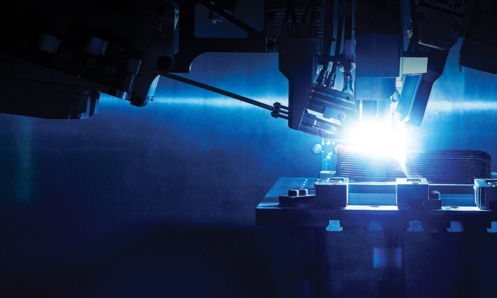 Fig. 2 Norsk Titanium worked for more than ten years on materials research and process control before it was able to commercialise its wire/plasma Directed Energy Deposition (DED) technology (Courtesy Norsk Titanium)