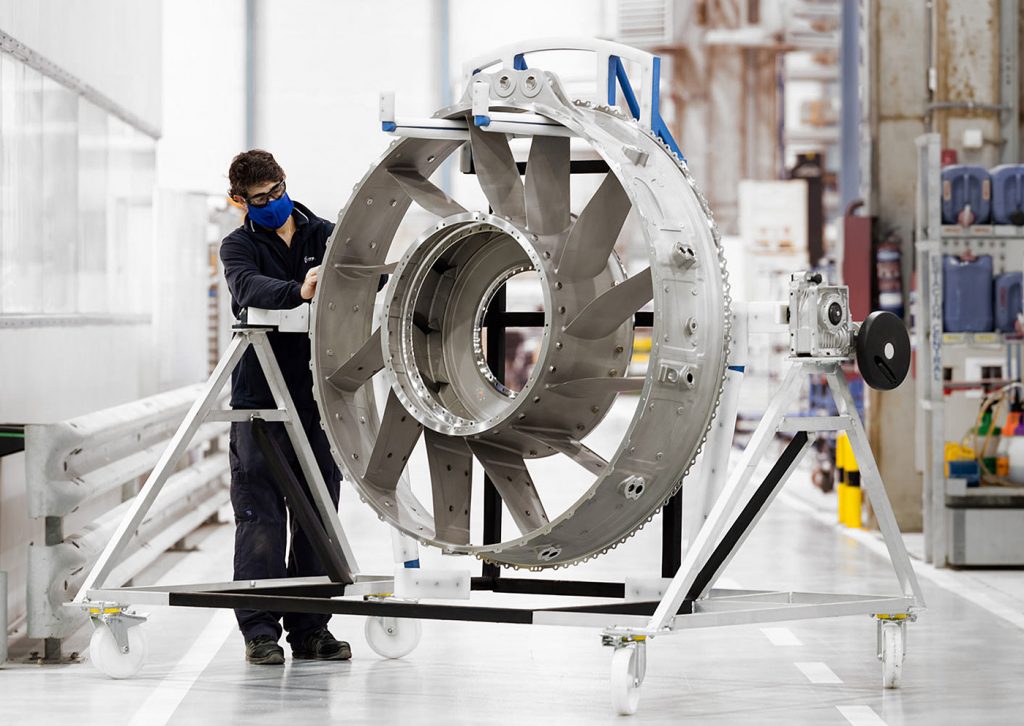 Fig. 12 An AM tail bearing housing (TBH) used on the first Rolls-Royce UltraFan® demonstrator engine (Courtesy of ITP Aero)
