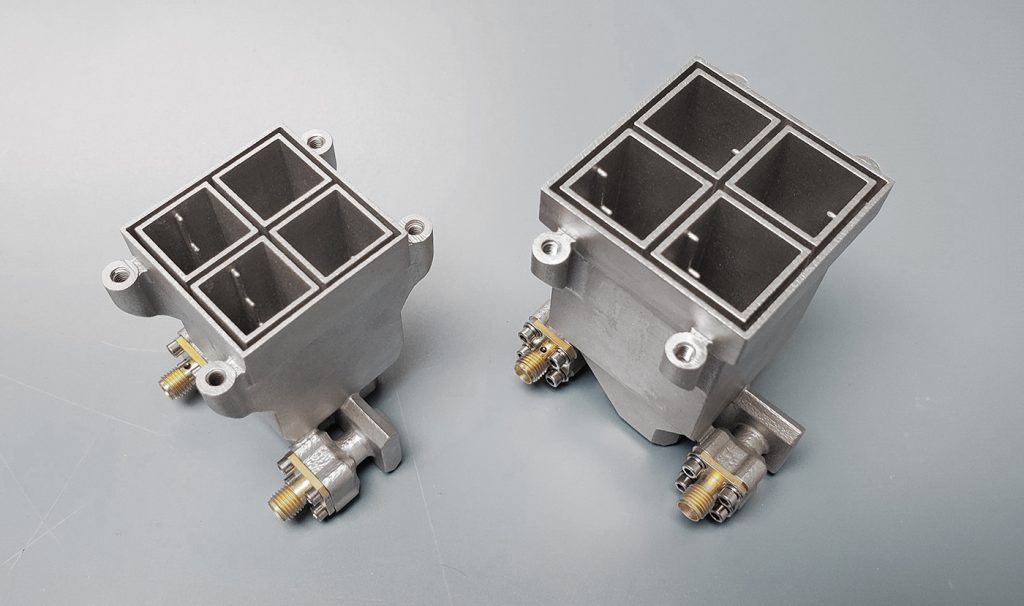 Fig. 16 RF antenna parts made by PBF-LB for Low Earth Orbit (LEO) usage (Courtesy of Optisys)
