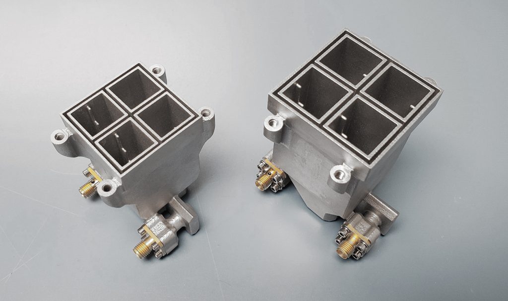 Fig. 16 RF antenna parts made by PBF-LB for Low Earth Orbit (LEO) usage (Courtesy of Optisys)