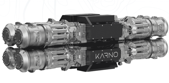 The KARNO generator is capable of operating on over twenty different fuels, including hydrogen, natural gas, propane, ammonia and conventional fuels (Courtesy Hyliion Holdings Corp)