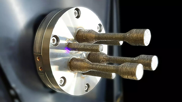 Samples produced by the metal Additive Manufacturing machine prior to launch to the ISS will be compared to those produced in space (Courtesy of ESA/Airbus)