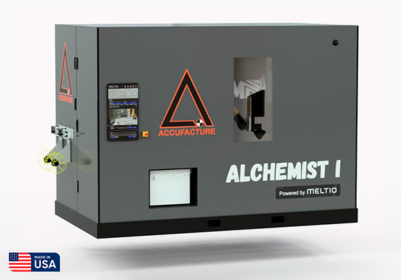 Meltio and Accufacture have collaborated on the Alchemist 1, an all-in-one Additive Manufacturing robotic workcell (Courtesy Meltio)