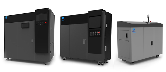 EASYMFG now offers three metal Binder Jetting Additive Manufacturing machines. L-R M550Max, M400Pro and M150Inno (Courtesy EASYMFG)