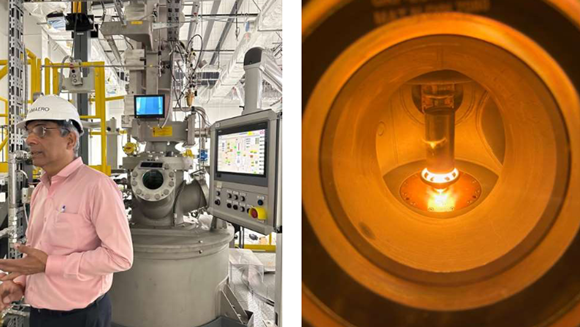 Amaero has announced the installation and testing of its new metal powder atomiser supplied by ALD Vacuum Technology GmbH (Courtesy Amaero International)