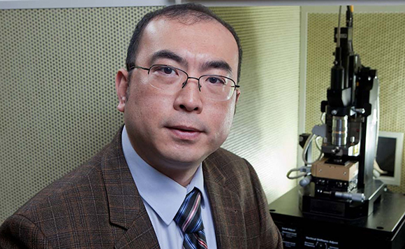 Professor Changhong Ke will test the ability of nanotube-strengthened Al components to self-strengthen through oxidation (Courtesy Jonathan Cohen)