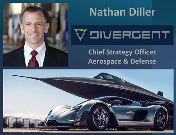 Nathan Diller, Chief Strategy Officer for Aerospace and Defense, Divergent Technologies, Inc. (Courtesy PR Newswire)