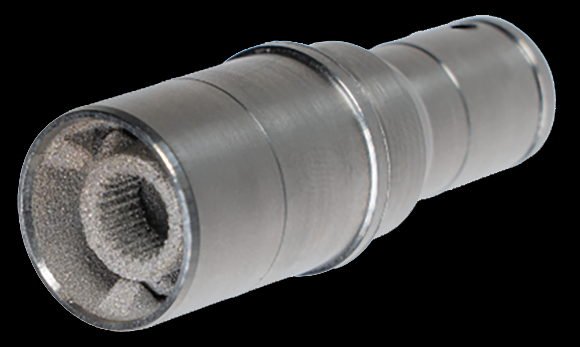 Caption: Liebherr is celebrating another Additive Manufacturing milestone with the news that this titanium flex shaft is entering serial production for Airbus (Courtesy Liebherr-Aerospace)