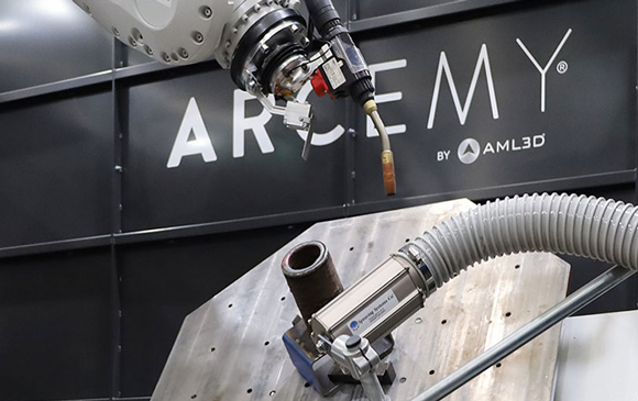 AML3D will convert an existing robotic welding system into an ARCEMY metal Additive Manufacturing machine (Courtesy AML3D)