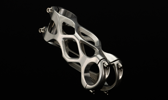 Additive Manufacturing is used to produce bicycle parts such as this Elix stem (Courtesy Mythos)