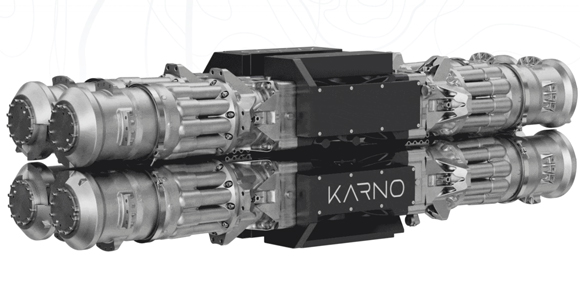 The additively manufactured KARNO generator is capable of operating on over twenty different fuels, including hydrogen, natural gas, propane, ammonia and conventional fuels (Courtesy Hyliion)