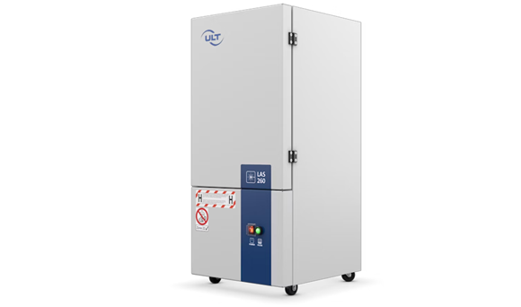 ULT’s LAS 260 H/Ex was developed for extracting and filtering dry, combustible, and health-endangering pollutants that can arise during the laser processing of plastics and metals (Courtesy ULT)