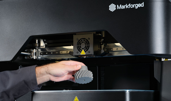 The new FX10 Metal Kit is reported to make the FX10 the world’s first industrial AM machine that can process both metal filaments and composites with continuous fibre reinforcement (Courtesy Markforged)
