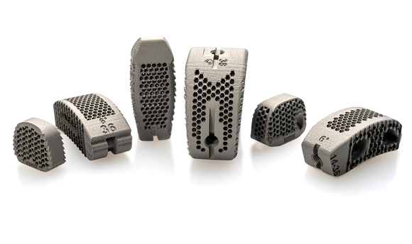 Amnovis has produced over 50,000 spinal implants such as these interbody fusion cages (Courtesy privelop-spine AG)