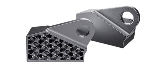 Am optimised part with TPMS infill (Courtesy Cognitive Design Systems)