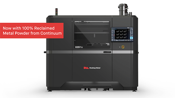 Desktop Metal has qualified Mar-M247, a recycled nickel-based superalloy from Continuum Powders, for use in its X25Pro Binder Jetting machine (Courtesy Desktop Metal)