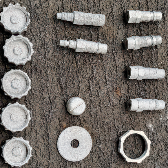 Aluminium 6061 parts additively manufactured with the ElemX on the USS San Diego (Courtesy ADDiTEC)