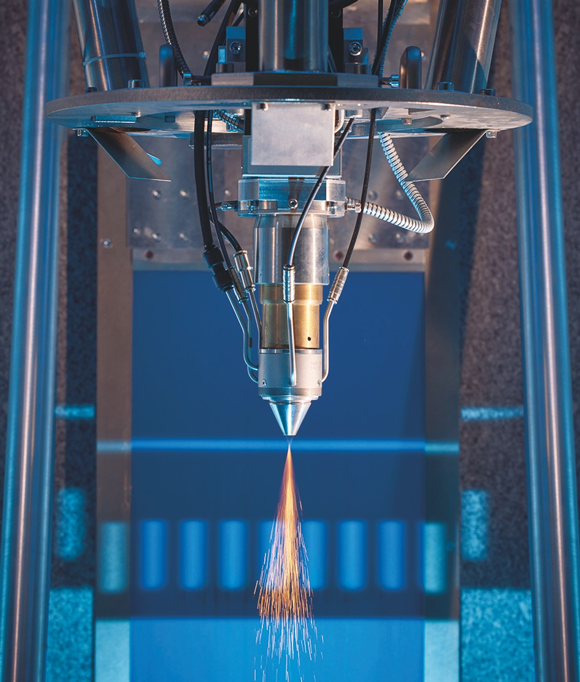 Fraunhofer’s laser material deposition process is intended to ensure faster and more cost-effective production of propulsion nozzles for the next generation of rockets in the Ariane programme (Courtesy Fraunhofer ILT, Aachen, Germany / Ralf Baumgarten)