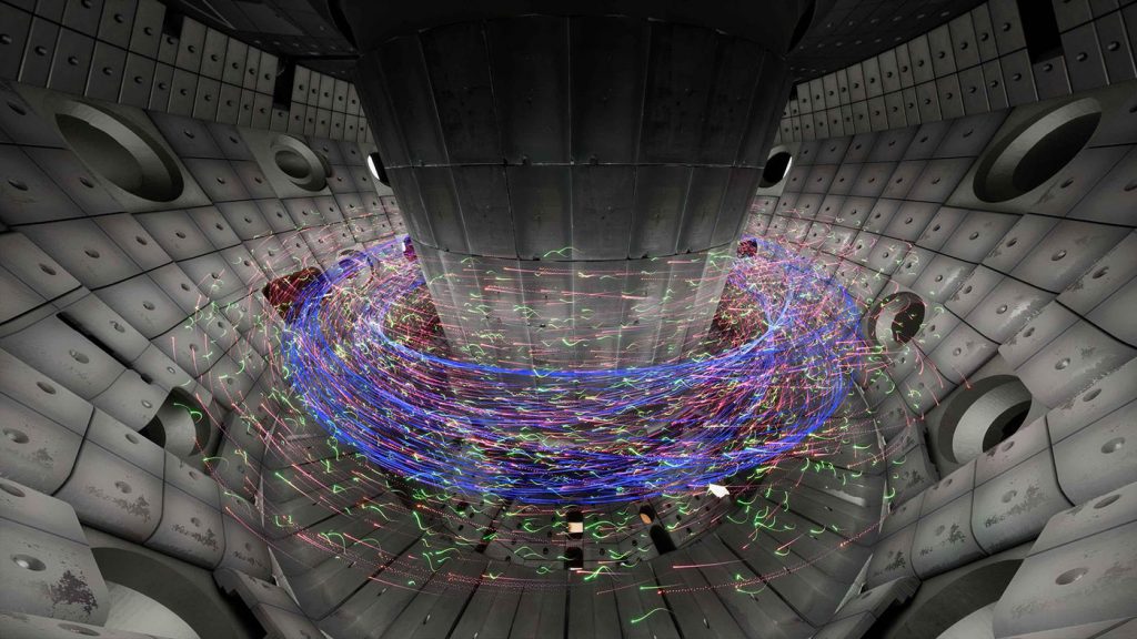 Fig. 1 Tokamak fusion reactor cladded with tiles (Copyright 2024 EPFL/Laboratory for Experimental Museology (EM+) - CC-BY-SA 4.0)