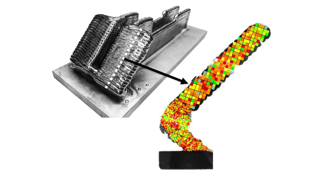 Fig. 9 Hardness mapping results (Courtesy Norsk Titanium)