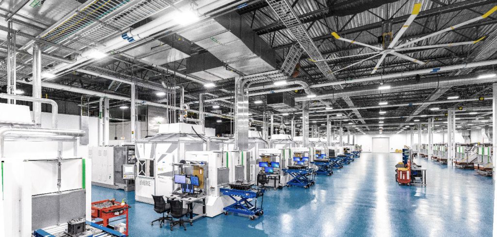 Fig. 10 Twenty-two Merke IV machines are installed at the company's manufacturing facility (Courtesy Norsk Titanium)