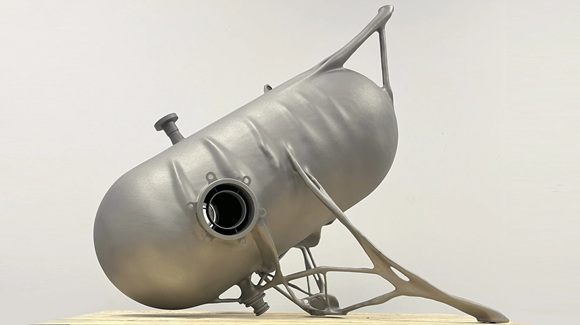 Hexagon AB’s Manufacturing Intelligence division and Nikon SLM Solutions have collaborated to redesign a large, fabricated aircraft fuel system component using the design freedom of Additive Manufacturing (Courtesy Airbus)