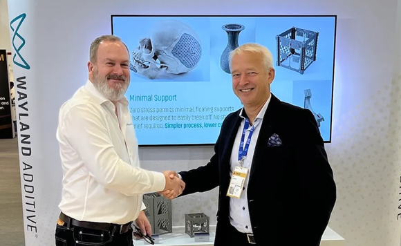 Wayland Additive finalised a partnership agreement with Teccluster at Formnext 2024 (Courtesy Wayland Additive)