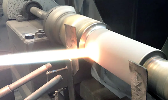 WallCarb tungsten carbide powder used for repair on an oil & gas mandrel (Courtesy Wall Colmonoy Corporation)