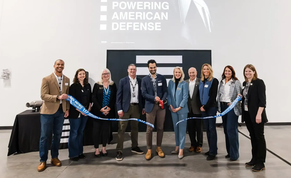 Beehive Industries cutting the ribbon if its new headquarters (Courtesy Beehive Industries)