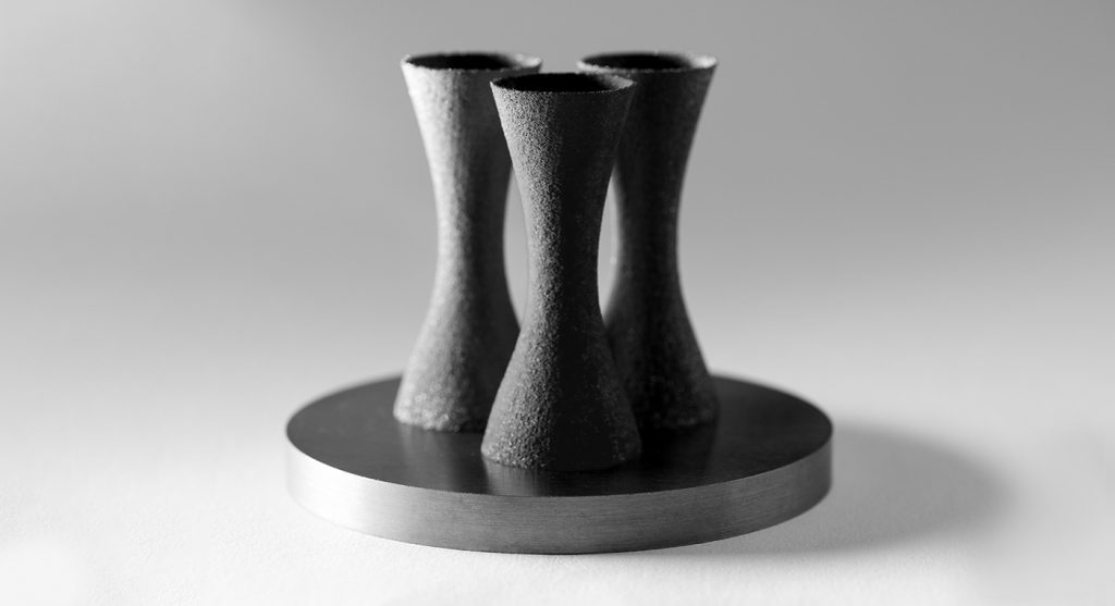 Fig. 13 Tungsten nozzles built in eMELT® (Courtesy Freemelt)