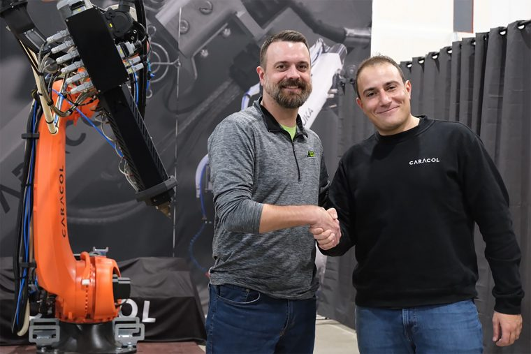 Andrew Bader, Vice-President and Co-Founder at AES (left) and Francesco De Stefano, CEO and Co-Founder at Caracol (Courtesy Caracol)