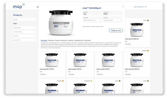m4p material solutions GmbH has launched a new webshop (Courtesy m4p material solutions)