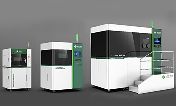 Addireen’s range of green-laser powder bed fusion AM machines includes the M100G, M160G, and M350G (Courtesy Addireen)