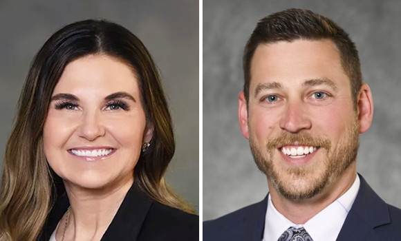 Christina Connelly, now Director of Ipsen Customer Service - Parts, and Matt Clinite, now Ipsen USA Sales Director (Courtesy Ipsen USA)