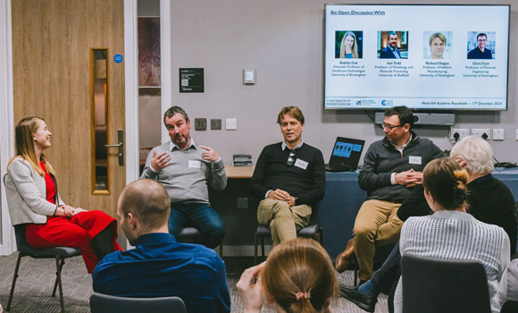 On December 17, 2024, Dr Sophie Cox hosted the first UK metal Additive Manufacturing academic roundtable event at the University of Birmingham (Courtesy Louise Wilkes)