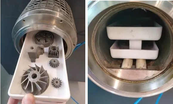 The Zetasinter 4L is four times bigger than the previous Zetasinter tubular furnace, allowing sintering of small production batches (Courtesy Nanoe)