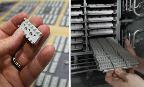 After Additive Manufacturing, the parts are depowered and cleaned before the sintering process (Courtesy Floyd Rose)