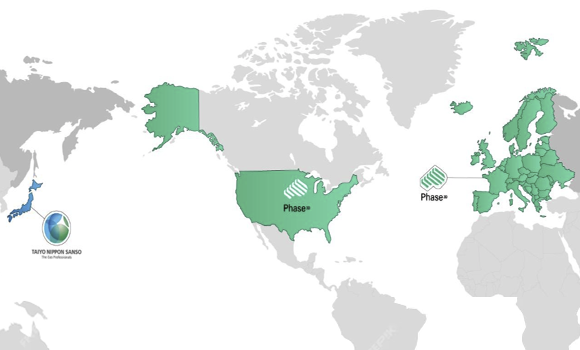 Phase3D has expanded its market penetration through a partnership with Taiyo Nippon Sanso Corporation (Courtesy Phase3D)