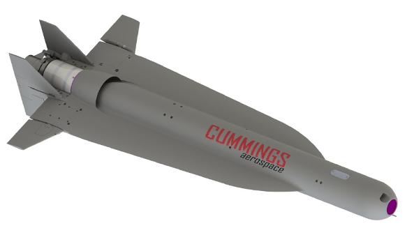 Hellhound is a turbo-jet-powered, additively manufactured kamikaze drone that can fly faster than 350 miles per hour. The drone is designed to equip the US Army’s Infantry Brigade Combat Teams with the same combat power as Armoured Brigades (Courtesy Cummings Aerospace)