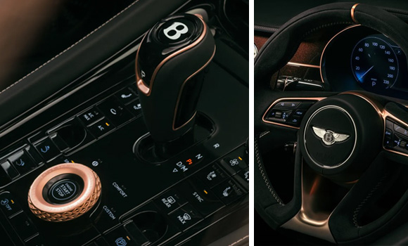 Bentley is using Additive Manufacturing to add up to 210 g of hallmarked 18-karat rose gold to the interior at key driver touchpoints (Courtesy Bentley Motors)