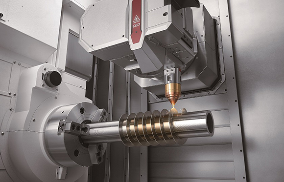 Directed Energy Deposition (DED) Additive Manufacturing of a screw shaft (Courtesy DMG Mori)