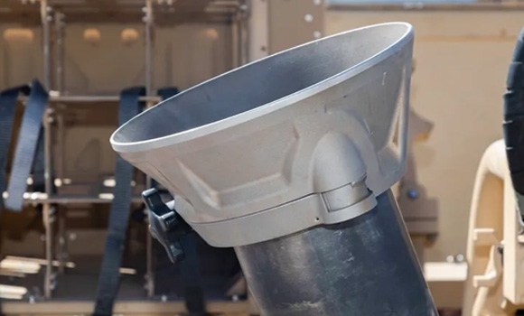 The use of titanium and the design freedoms afforded by Additive Manufacturing have resulted in an ABC that weighs less than half of its conventionally manufactured counterpart (Courtesy Kendall Swank)