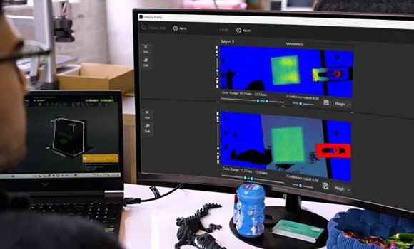 Fringe Inspection: Cold Spray quality monitoring software suite is used to find spray defects in real-time (Courtesy Phase3D)