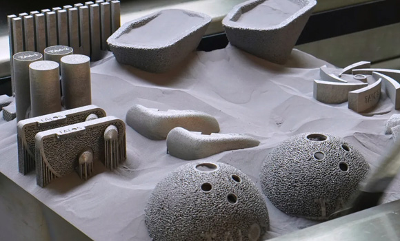 A selection of tantalum-based medical and industrial components, additively manufactured by Croom Medical using the TALOS platform (Courtesy Croom Medical)